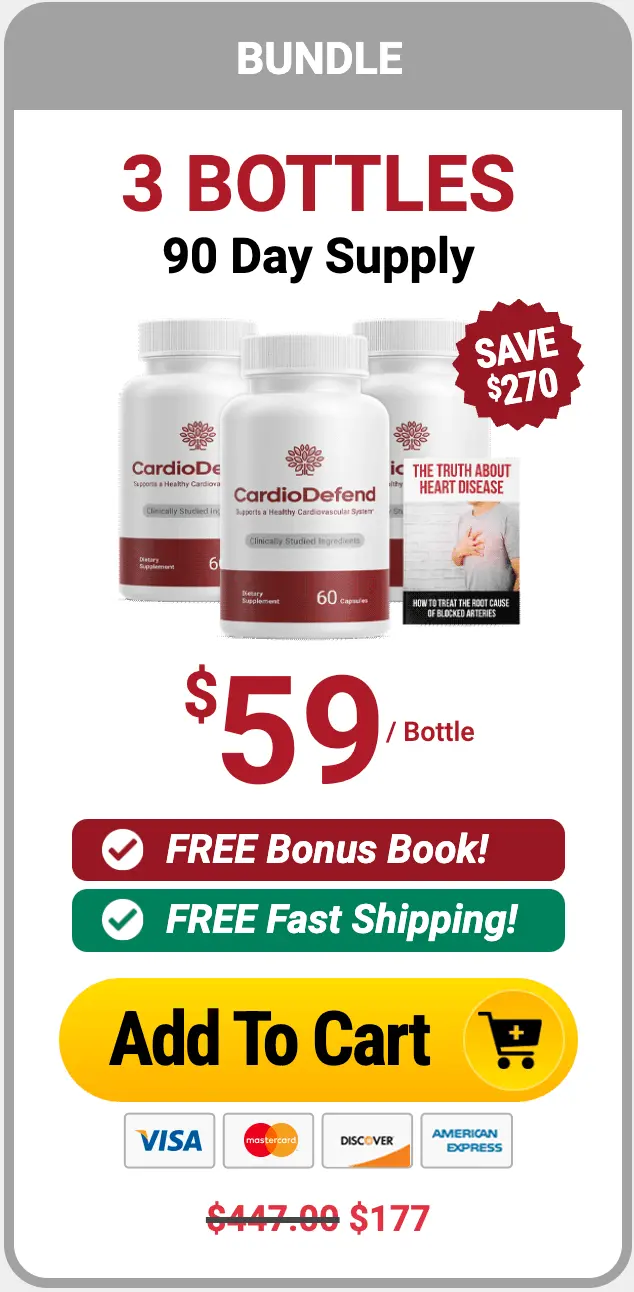 Cardiodefend 3 bottles