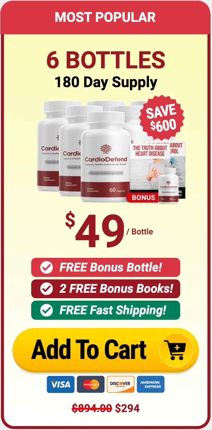 Cardiodefend 6 bottles